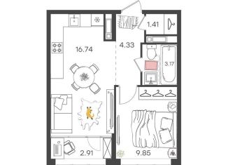 Продается 2-комнатная квартира, 38.4 м2, Нижний Новгород, метро Комсомольская