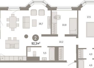 Продам 2-ком. квартиру, 92.3 м2, Екатеринбург, улица Некрасова, 8