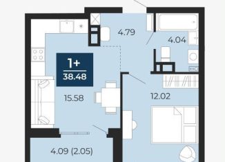 Продается 1-комнатная квартира, 38.5 м2, деревня Патрушева, улица Льва Толстого, 17, ЖК Никольский