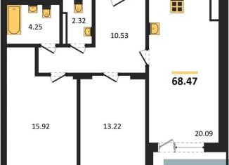 Продам двухкомнатную квартиру, 68.5 м2, Воронеж, Коминтерновский район, Московский проспект, 66