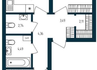 Продается 2-комнатная квартира, 56.1 м2, Тюмень