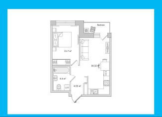 Продажа 1-комнатной квартиры, 36.4 м2, Ленинградская область, Тихая улица, 3к3