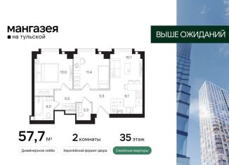 Продается 2-ком. квартира, 57.7 м2, Москва, Даниловский район, Большая Тульская улица, 10с5