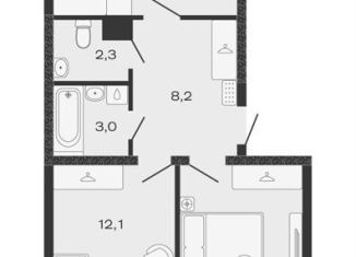 Продам двухкомнатную квартиру, 57.1 м2, Краснодарский край, ЖК Дзенпарк, 1/1