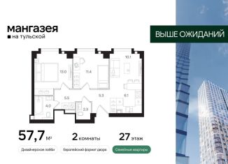 Продается 2-комнатная квартира, 57.7 м2, Москва, Большая Тульская улица, 10с5, Даниловский район