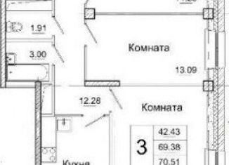 Продам 3-комнатную квартиру, 71.6 м2, Красноярск, Советский район