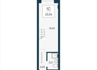 Продам квартиру студию, 29.6 м2, Новосибирск, метро Студенческая, улица Станиславского, 25