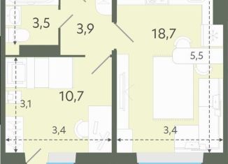 Продажа 1-комнатной квартиры, 36.8 м2, Новосибирская область, Спортивная улица, 37