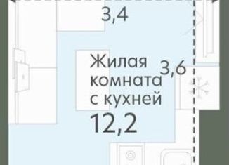 Квартира на продажу студия, 18.4 м2, Новосибирская область, Спортивная улица, 37