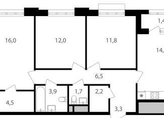 Продаю 3-ком. квартиру, 77.8 м2, Москва, Михалковская улица, 48