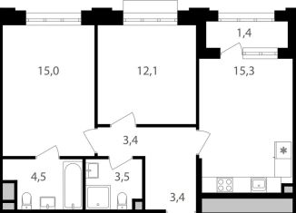 Продажа 2-комнатной квартиры, 58.6 м2, Москва, Михалковская улица, 48с1, ЖК Михалковский