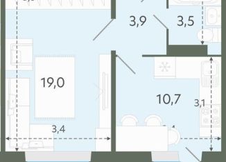 1-ком. квартира на продажу, 37.1 м2, Новосибирская область, Спортивная улица, 37