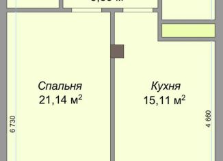 Продаю однокомнатную квартиру, 51.3 м2, Нальчик, улица Героя России Т.М. Тамазова, 3