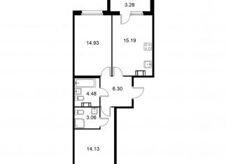 Продается 2-комнатная квартира, 59.7 м2, Санкт-Петербург