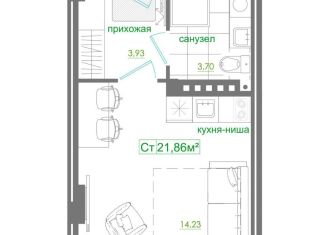 Продаю квартиру студию, 23 м2, Новосибирск, улица Лескова, 33, ЖК Оазис