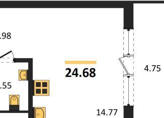 Квартира на продажу студия, 24.7 м2, Воронеж, Железнодорожный район, набережная Чуева, 7