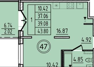 Продажа однокомнатной квартиры, 34.4 м2, Санкт-Петербург