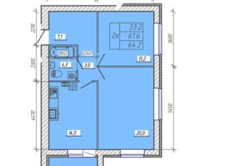 Продается двухкомнатная квартира, 64.2 м2, Ивановская область, Конспиративный переулок, 19