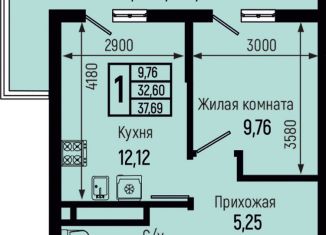 Продаю 1-комнатную квартиру, 37.7 м2, село Небуг