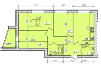 Продажа трехкомнатной квартиры, 86 м2, Иваново, Конспиративный переулок, 19