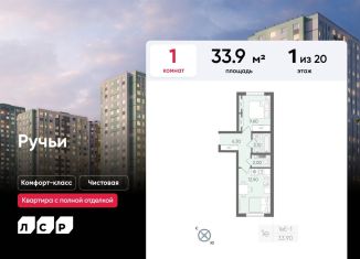 Продается однокомнатная квартира, 33.9 м2, Санкт-Петербург, метро Академическая