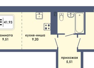 2-комнатная квартира на продажу, 41.9 м2, Пермь, Ленинский район