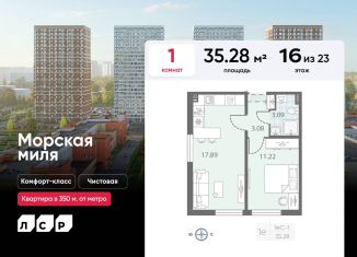 Продаю однокомнатную квартиру, 35.3 м2, Санкт-Петербург, метро Проспект Ветеранов