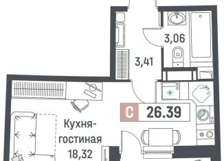 Продажа квартиры студии, 26.4 м2, Мурино