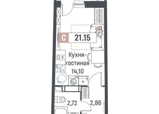 Продам квартиру студию, 21.2 м2, Мурино, проспект Авиаторов Балтики, 29к2