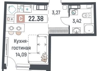 Продажа квартиры студии, 22.4 м2, Мурино