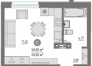 Продается квартира студия, 24.7 м2, Тюменская область