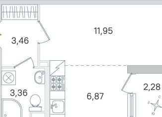 Продам квартиру студию, 26.8 м2, Пушкин