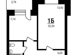 Продам 1-ком. квартиру, 32.3 м2, рабочий посёлок Тучково, микрорайон Дружный, 14