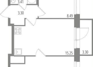 2-комнатная квартира на продажу, 47 м2, посёлок Шушары, Пушкинская улица, 30