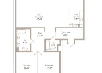 Продается 2-комнатная квартира, 129 м2, Санкт-Петербург, Воскресенская набережная, 32, муниципальный округ Литейный