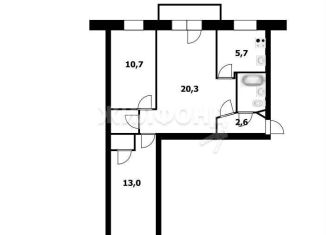 Продается 3-ком. квартира, 57.6 м2, Новосибирск, Кировский район, Вертковская улица, 6