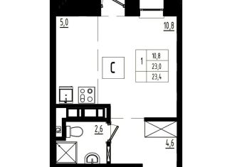 Продается квартира студия, 23.4 м2, Ярославль, Фрунзенский район