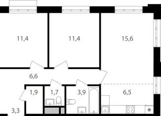 Продается трехкомнатная квартира, 62.3 м2, Москва, САО, Михалковская улица, 48