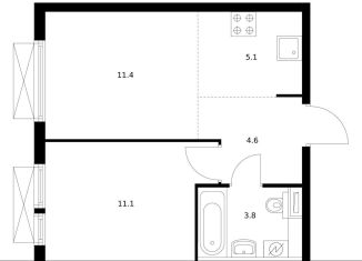 1-ком. квартира на продажу, 36 м2, Москва, жилой комплекс Кольская 8, 2.1