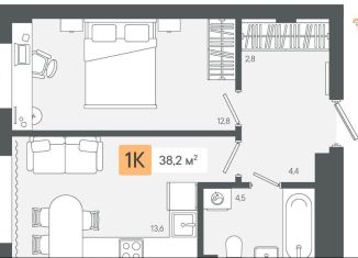 Продаю 1-ком. квартиру, 38.2 м2, Свердловская область