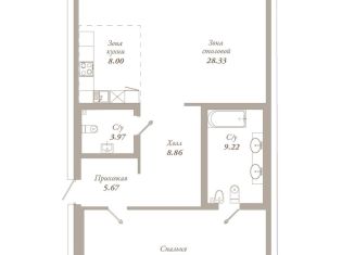 Продажа 1-ком. квартиры, 89.9 м2, Санкт-Петербург, Воскресенская набережная, 32, метро Площадь Ленина