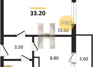 Продам 1-ком. квартиру, 33.2 м2, Ростовская область, улица Ткачёва, 9/2