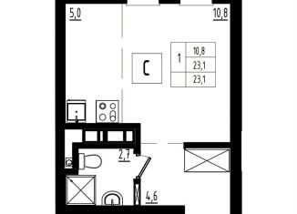 Продам квартиру студию, 23.1 м2, Ярославль, Фрунзенский район