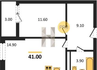 Продаю 1-комнатную квартиру, 41 м2, Ростовская область