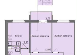 Однокомнатная квартира на продажу, 57.5 м2, Киров, Октябрьский район, улица Романа Ердякова, 9