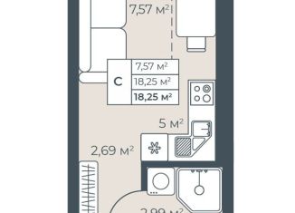 Продается квартира студия, 18.3 м2, Выкса