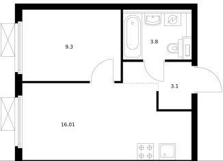 Продаю 1-ком. квартиру, 32.2 м2, Москва, ЮВАО