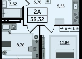 Продается 2-комнатная квартира, 38.3 м2, Ростов-на-Дону