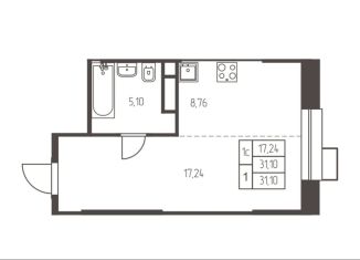 Продается квартира студия, 31.1 м2, Ивантеевка