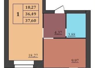 Продажа 1-комнатной квартиры, 37.6 м2, Ярославль, Дзержинский район